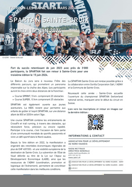 Spartan Sainte-Croix 2024 Communiqué de presse